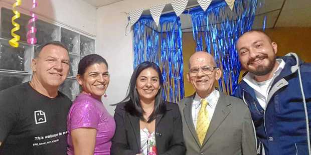 Nicolás Gómez, Adriana Castaño, Luz Edith Narváez, Fabio Castaño y Cristian Quintero.