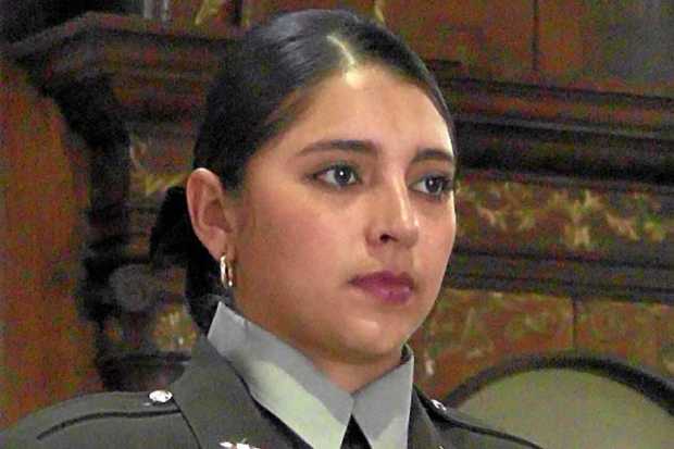 Patrullera María Eugenia Villegas Salazar, oriunda de Pácora.