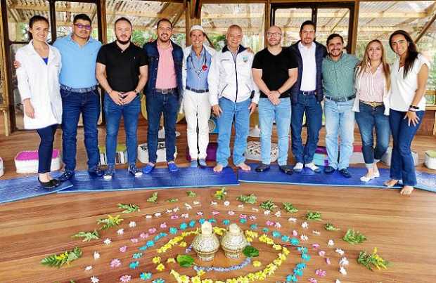 De izquierda a derecha: Nataly Manzano, médica; los concejales César Díaz, Juan Manuel Marín, Julián Andrés Osorio, Jorge Enriqu