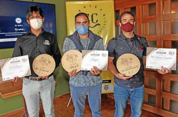 Juan David Gutiérrez Sánchez de Bruguer honse, José Uribe de Tu Cocina y Tu Medicina y David Flecha Diez de Ole, taberna español