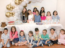 Valeria Barrera Sarmiento durante su reunión familiar.