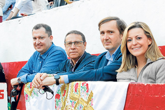David Jaramillo, Víctor Diusabá, David Bessieres y María Carolina Andrade. 