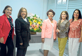 Miembros del consejo: María del Socorro Jaramillo, María Patricia Vallejo, Martha Belén Uribe, Luz Mery Ospina y María Cielo Mej