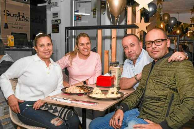 Foto | Archivo Particular | LA PATRIA Luz Stella Montoya, Eugenia Noreña, Diego Toro y Andrés Gil, se reunieron en Sushi Fusión 