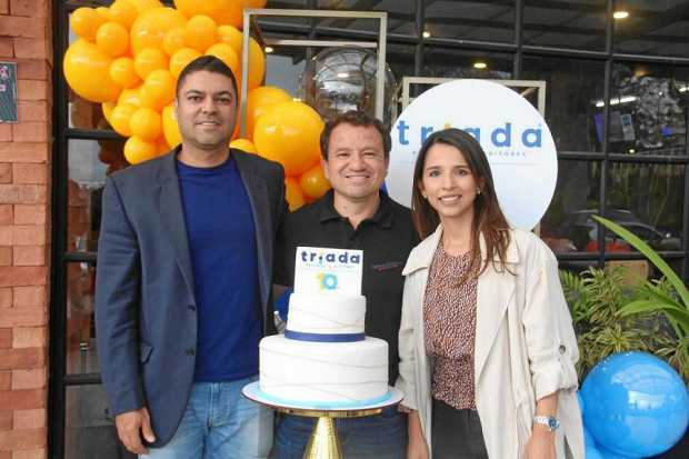 Socios de Triada Abogados & Auditores: Daniel Arce Zuluaga, Genaro Marín Ariztizábal y Natalia García Panesso.
