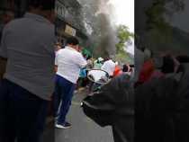 Quema de facturas del agua en Neira