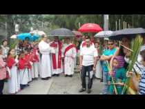 Procesión de Domingo de Ramos en  Granjas y Viviendas hasta el Santuario de Fatima