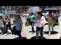 Marcha de docentes en Salamina