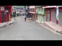 Desinfectan calles de Marquetalia