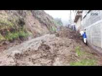 Derrumbe por lluvias en el barrio La Cumbre