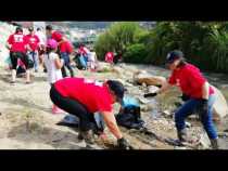 #MeUno jornada de limpieza de la quebrada Olivares en Manizales