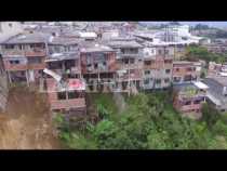 Toma aérea del barrio González después de seis días de la tragedia