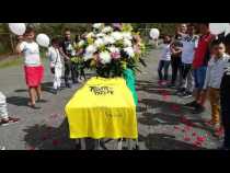 Sepelio de Yorman Julián Londoño, víctima de bala perdida, en Comuneros Manizales