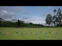 Once Caldas en entrenamiento