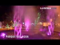 Las fuentes de Manizales se iluminan con la Navidad