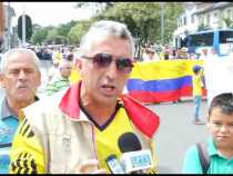 Marcha de camioneros en Manizales