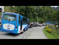 Bloqueos de manifestantes en sector San Marcel (Manizales)