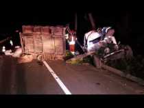 Choque de camión en vía Irra-Manizales