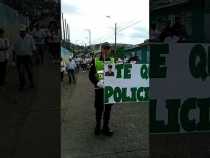 Marcha en Chinchiná por liberación de patrullero secuestrado por el Eln