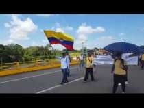Marcha docentes vía Ruta del Sol, tramo dos