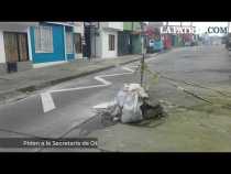 Vías agrietadas en Manizales