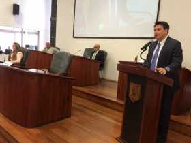 El alcalde de Manizales, Jorge Eduardo Rojas, clausuró esta mañana el primer período de sesiones ordinarias. 
