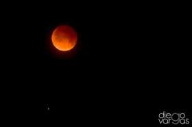 Imagen tomada por el lector interactivo Diego Vargas el pasado 15 de abril del 2014 en el eclipse de Luna. 