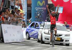 Camilo Gómez , de Coldeportes Claro, se quedó con la séptima etapa que partió desde Armenia. 
