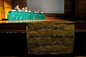 25 de marzo, fecha para la elección de rector de la U. Nacional. El 18 de marzo será la consulta virtual para la comunidad académica. En la foto, foro de ayer en Manizales.