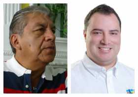 Jennie de Jesús Betancur, del Partido Conservador, y Luis Fernando Grajales Toro, del Centro Democrático. 