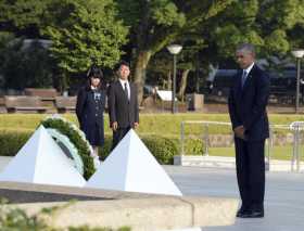 Barack Obama en Hiroshima. 