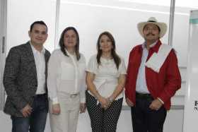 Cuatro candidatos de la lista de Cambio Radical: Erwin Arias Betancur, Olga Constanza Duque Chica, Adriana Franco Castaño y Mari