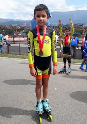 Sebastián Jaime es el único patinador de Anserma en colgarse una medalla en un campeonato nacional.