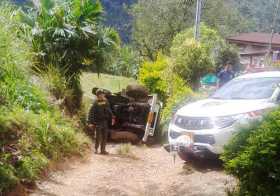 Así quedó el carro accidentado.