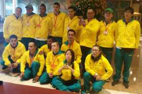 Parte de la delegación de Caldas en las Olimpiadas Iberoamericanas Fides Bogotá. 