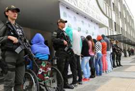 Parte del grupo de detenidos.