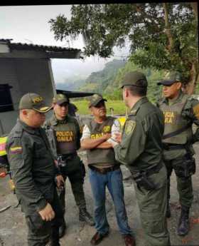 El ganadero en el momento de la liberación.
