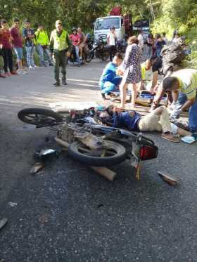 En el accidente también resultó herido Carlos Andrés Soto, esposo de la mujer que murió.