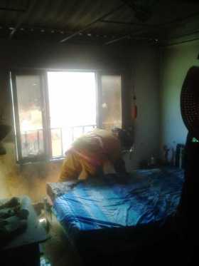 Incendio en una vivienda del barrio La Pradera (Villamaría)