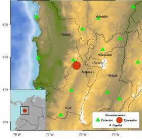 En El Cairo (Valle) se sintió hace unos minutos un sismo de magnitud 4.4