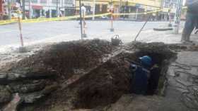 El tubo se dañó en la esquina que conduce hacia La Leonora, La Asunción o San Jorge.