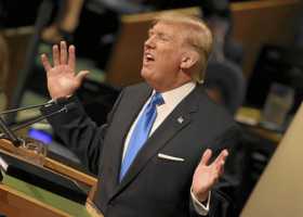 El presidente de Estados Unidos, Donald Trump, durante su discurso en la 72 Asamblea General de la ONU. 