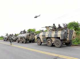 Foto | Colprensa | LA PATRIA  Las Fuerzas Militares de Ecuador adelantan operativos en contra del frente Oliver Sinisterra en la