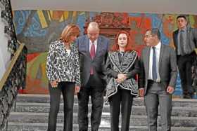 Las autoridades de Defensa y de Relaciones Exteriores de Colombia y Ecuador, María Angela Holguín, Luis Carlos Villegas, María F