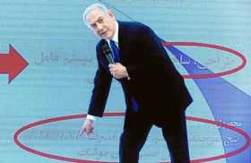 Foto | EFE | LA PATRIA  El primer ministro israelí, Benjamin Netanyahu, revela documentos que supuestamente muestran que Irán ti