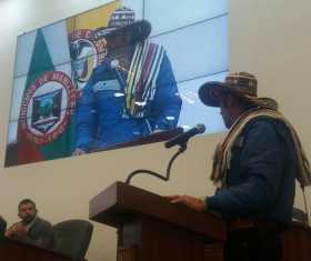 Roberto Buitrago y otros habitantes de El Desquite participaron asistieron el jueves al Concejo de Manizales.