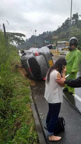 El carro accidentado.