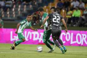 Once Caldas empata 0-0 con Atlético Nacional en los primeros 45 minutos