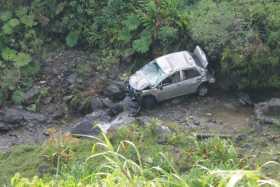 Accidente vehicular en la quebrada El Chimborazo, en Pensilvania 
