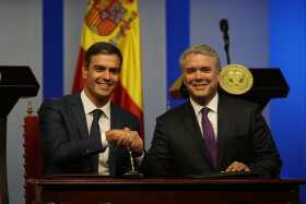 Pedro Sánchez e Iván Duque